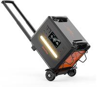 SolarPlay Q2402M Centrale Elettrica Portatile, Batteria di Backup LiFePO4 da 2304 Wh con Carrello, Uscita CA 2500 W, Presa CA, CC, ad energia solare, Adatta per Camper e Viaggi All'aperto