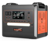 SOLARPLAY Tragbare Powerstation Ladestation 2304Wh/2500W Solargenerator, 12 Anschlüsse, LiFePO4 Batterie, USV, 1,5 Stunde Schnellladung für Camping, Wohnmobile & Stromausfälle mit 5 Jahren Garantie