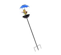 Solars Frogs Luce da giardino e mangiatoia per uccelli dispongono di LED automatici per la decorazione notturna per esterni, luce solare a LED da giardino con ombrelli, rane, mangiatoia per uccelli