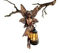 Solars Solar Light Fairy Garden Statues | Resin Fairy With Solar Lantern