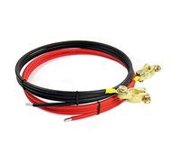 solartronics 1 paio di cavi di collegamento per batteria solare, 2 m, 6 mm², in rame con morsetti per batteria per auto, batteria solare LiFePO4, al litio, prodotto in Germania (cavo rosso/nero)