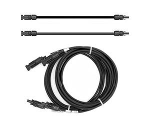 Solartronics Cavo di Prolunga 4mm ² H1Z2Z2-K Cavo Solare Balkonkraftwerk Cavo Collegamento Nero Con Spina Doppio Lato per Modulo Solare PV Gak. Made IN Germany (2 X 8m)