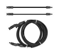 solartronics Cavo di prolunga 6 mm², nero, con spina su entrambi i lati, per pannelli solari PV GAK Made in Germany (0,5 metri)