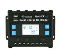 SolarTronics Controller PV Solarladeregler 30A 12V/24V PWM LED Anzeige Nero