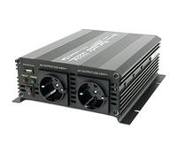 Solartronics Convertitore di Tensione NM1000 24V 1000 Watt Nero - 2000 Watt Spitzenleistung - Invertitore 24v Su 230v - Piombo O Agm-Batteria Compatibile - Con Schuko- & Connessione USB