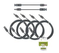 solartronics H1Z2Z2-K, cavo solare da 10 m, 6 mm², connettori solari neri e neri su entrambi i lati, cavo di prolunga fotovoltaica, 6 mm², resistente ai raggi UV, prodotto in confezione da 2
