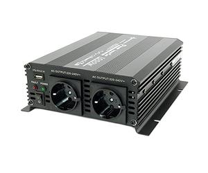 Solartronics NM1000 24V 1000 Watt Nero Convertitore di Tensione - 2000 Watt Spitzenleistung - Invertitore 24V Su 230V