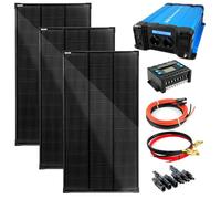 Solartronics Set Completo 3x120 Watt Modulo Solare 1080x580, Fsd 1500W 12V Convertitore di Tensione 30A Regolatore di Carica