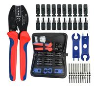 SOLARTRONICS Set di pinze crimpatrici, 10 paia di connettori solari, maschio/femmina, connettori per pannello solare, IP67, impermeabili, connettori per cavo solare da 4 mm², 6 mm², con chiave di
