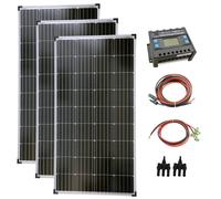 Solartronics Set Fotovoltaico 3X130 Watt Modulo Solare Regolatore Di Carica