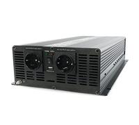 SOLARTRONICS Trasformatore di tensione NM5000, 12 V, 5000 Watt, nero, potenza di picco 10000 Watt, inverter da 12 a 230 V, batteria al piombo o AGM, con connettore Schuko e USB