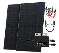 Solarway® Centrale elettrica da balcone da 1000 W, 800 W, presa completa, inverter da 800 Watt, impianto solare, set completo da 500 W, pannelli solari bifacciali & Envertech e accessori