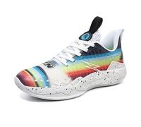Solastride Le Scarpe da Basket da Uomo Sono Traspiranti, Antiscivolo, Resistenti all'Usura e ammortizzanti, Adatte for l'allenamento Sportivo all'aperto.(Rainbow Color,41 EU)