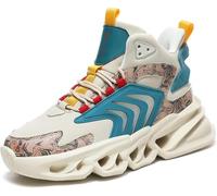 Solastride Le Scarpe da Corsa da Uomo con Suola Spessa Sono Leggere, Antiscivolo, Resistenti all'Usura e avvolgenti, Ideali Come Scarpe Sportive Casual.(Beije,43 EU)