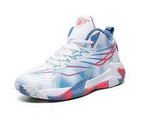 Solastride Men's Plus Size Basketball Shoes Anti Slip Wear-Resistant Grabbing Rebound Outdoor Sports Training Shoes(Blue,42 EU)