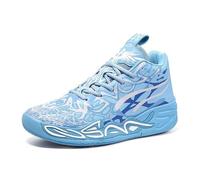 Solastride Scarpe da Basket Alte Unisex con Rete Traspirante Antiscivolo, alla Moda, for Il Tempo Libero e Lo Sport all'Aria Aperta(White Blue,37 EU)