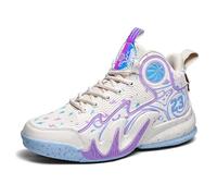 Solastride Scarpe da Basket Unisex Alte, Antiscivolo, Resistenti all'Usura, Ammortizzate, rimbalzanti, Stivali da Allenamento for Sport all'Aria Aperta(Purple,38 EU)
