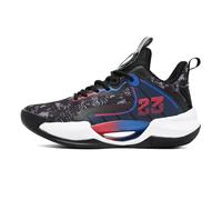 Solastride Unisex Basketball Shoes with Mesh Breathable Shock-Absorbing Anti Slip Wear-Resistant Outdoor Sports Boots(Black,45 EU)