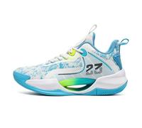 Solastride Unisex Basketball Shoes with Mesh Breathable Shock-Absorbing Anti Slip Wear-Resistant Outdoor Sports Boots(Blue,43 EU)