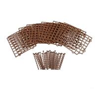 Solaughguy 3 coperture quadrate per vasi da fiori da 30 cm, per uso interno ed esterno, colore caffè nero, compatibili con vasi da 30 cm, protezione in plastica (colore caffè)