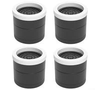 Solaughguy 4 tappetini antiscivolo per mobili, per letti, scrivanie, sedie, con capacità di carico di 500 kg, gomma e polipropilene, 8,6 x 8,6 x 9,5 cm, compatibili con pesanti (nero 9,5 cm)