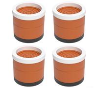 Solaughguy 4 tappetini per mobili, per letti, scrivanie, sedie, con capacità di carico di 500 kg, gomma e polipropilene, 8,6 x 8,6 x 9,5 cm, compatibili con pesanti (marrone, 9,5 cm)