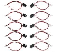 Solaughguy 5 pezzi per modulo sensore IR Break Beam | Interruttore fotoelettrico con LED da 3 mm/5 mm | Uscita NPN per PLC Arduino per relè | Rilevamento fascio passante fino a 100 cm | Nero (3 mm-80