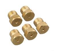 Solaughguy 5 ugelli per bruciatore a gas per kit di conversione GPL con filettatura M6 x 0,75, altezza 9 mm, diametro piatto 7 mm, compatibili con piano cottura a gas naturale G25 a 5 fuochi