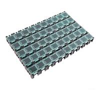 Solaughguy 50 scatole portaoggetti per componenti SMD, contenitori in plastica per componenti elettronici, con bordo elastico per resistori, condensatori, kit modulare per hobbisti e (nero)