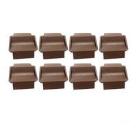 Solaughguy 8 coppette in gomma per mobili, cuscinetti di fissaggio antiscivolo con scanalatura profonda, forte tecnologia di presa del pavimento, compatibili con sedie, letti, scrivanie, (marrone)