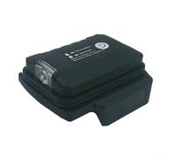 Solaughguy Adattatore batteria 18V per utensili elettrici Dongcheng con torcia LED integrata e uscita di ricarica USB 5V/2A - Alloggiamento in plastica, ingresso DC 14-21V, luminosità 45 lm,