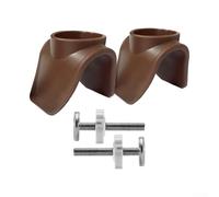 Solaughguy Adattatore da parete per cancello di sicurezza per scale, confezione da 2 protezioni da parete in ABS marrone con bulloni, senza bisogno di attrezzi, fissaggio sicuro per