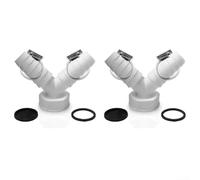 Solaughguy Adattatore di scarico a Y in PVC, doppio collegamento per lavatrice e lavastoviglie, con guarnizioni di prevenzione delle perdite e clip di sicurezza, adatto per ingresso da 19-24 mm e