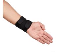 Solaughguy Allenatore da polso con fascia regolabile e stecca in metallo, aiuto per allenamento swing per una corretta postura e protezione del polso, nero