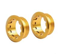 Solaughguy Anello di bloccaggio per cassetta bici per volano in alluminio CNC, per MicroSpline a 12 velocità, confezione da 2, design leggero ad alta resistenza antiscivolo, compatibile con (oro)