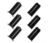 Solaughguy Blocchi angolari per base da parete di altezza 10 cm, kit di connettori autoadesivi per angoli interni ed esterni, finitura in plastica ABS per battiscopa per la casa (L nero)