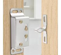 Solaughguy Chiusura magnetica a doppio rullo in acciaio inox per porte leggere, chiusura sicura per camper, roulotte, barche, include fissaggi