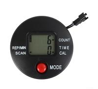 Solaughguy Contapassi multifunzione con display a LED per cyclette, tapis roulant e attrezzature per il fitness, contatore elettronico in plastica nera, 76 x 76 mm