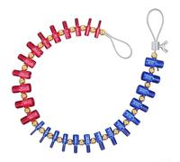 Solaughguy Dimensioni del bullone e calibro della filettatura con 26 ispettori di filettatura esterna/interna, 35,5 cm e 12 misure metriche in rosso/blu/acciaio per dadi e bulloni rapidi (44 pezzi)