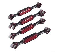 Solaughguy Drift - Set di chiavi per auto con pinza regolabile da 3 a 6 mm, per accordatura con giunto sferico, 4 pezzi in metallo con impugnatura ergonomica, nero rosso (rosso)