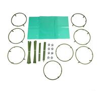 Solaughguy Gabbia protettiva per piante per ortaggi e arbusti, pellicola in PE riutilizzabile resistente alle intemperie + copertura tubolare in fibra con protezione da vento, pollame e insetti, 24 x