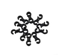 Solaughguy Gancio rotante a forma di S per cavi del freno e del cambio, cavo per organizzare in ordine la strada, pieghevole, a scatto fisso, bici da città, confezione da 10, (nero)