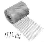 Solaughguy Griglia di protezione per grondaie, in alluminio, per protezione dalle foglie, 127 mm x 6,1 m o 150 mm x 6,1 m, resistente alla ruggine, copertura per grondaia di lunga durata per la casa