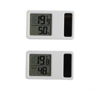 Solaughguy Igrometro e termometro a energia solare, misuratore digitale di umidità della temperatura interna con display di facile lettura, per la casa, la serra, design compatto in ABS, (5 x 3 cm)
