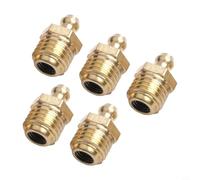 Solaughguy Ingrassatore diritto in ottone, filettatura 12 mm x 0,5 mm, larghezza esagonale 12 mm, altezza totale 18 mm, per lubrificazione di macchine idrauliche e industriali, confezione da 5 pezzi