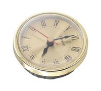 Solaughguy Inserto di ricambio per orologio al quarzo da 65 mm, con numeri romani, movimento fai da te in oro e argento per progetti artigianali, compatibile con orologi da parete in vetro, 1,5 V AAA