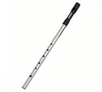 Solaughguy Irish For Tin Whistle Flauto, 6 fori Penny Whistle in C/D, corpo in lega di alluminio per principianti e musicisti, folk tradizionale per strumento a fiato per (argento C)