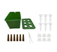 Solaughguy Kit di coltivazione per interni con sistema di auto-irrigazione per erbe, scatola per piantare colture d'acqua con tazze di germogli, design salvaspazio per interni (1 set di verde)