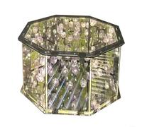 Solaughguy Kit di luci notturne fai da te a forma di tulipano, lampada da tavolo quadrata a specchio con decorazione floreale per camera da letto e soggiorno, montaggio creativo per bambini e adulti