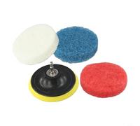 Solaughguy Kit di pulizia per trapani elettrici in nylon, 5 pezzi, 100 mm, con cuscinetto di supporto e albero, ideale per bagno, mobili da terrazza, set da 5 pezzi